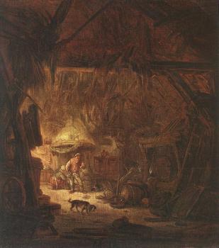 艾薩尅 範 奧斯塔德 Interior Of A Peasant House